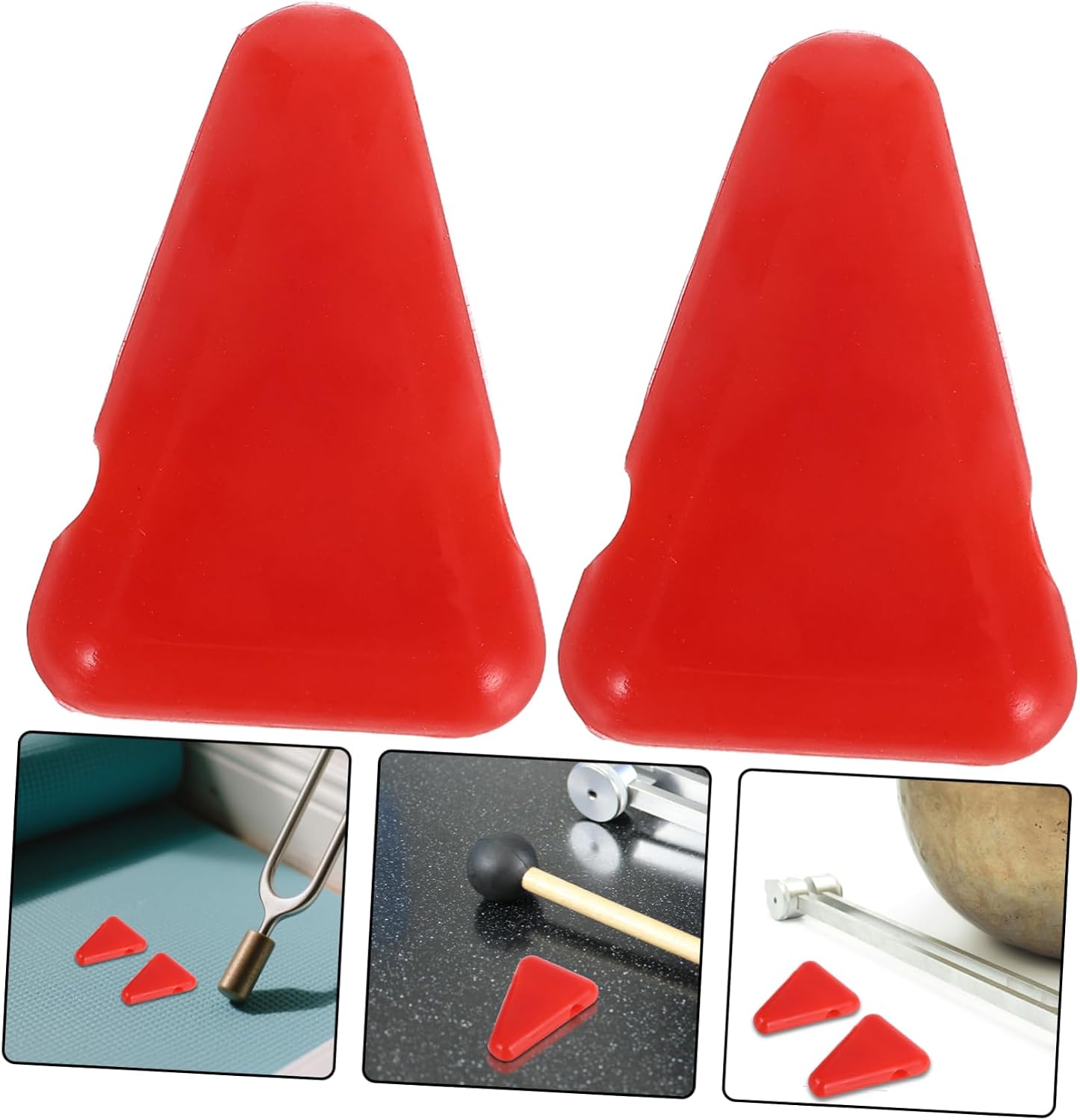 2pcs Triangle Silicone Tuning Fork Holder Stand for Meditation