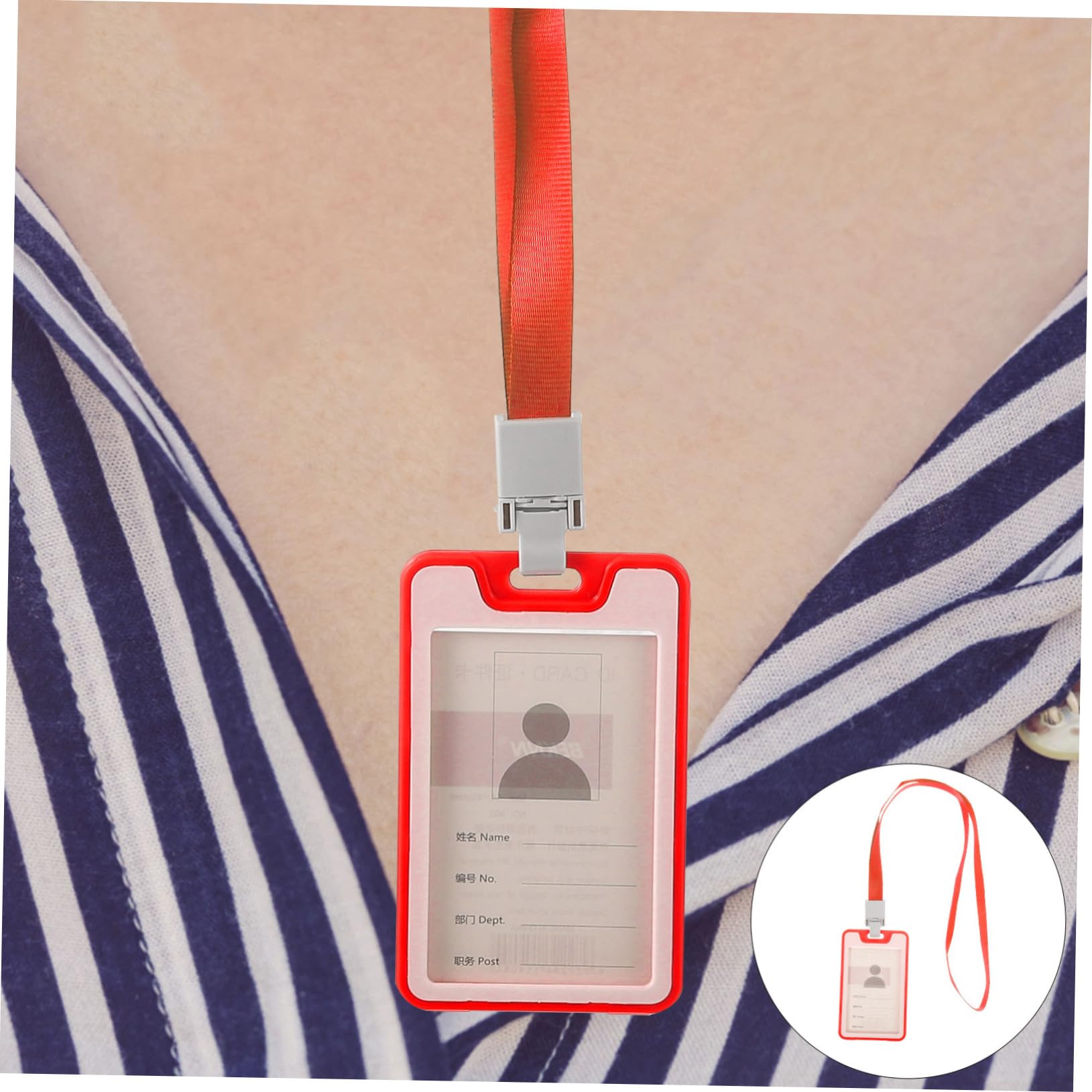EXCEART 50stücke Id Kartenhalter Mit Lanyard Robuste Ausweishalter Für Studenten Und Mitarbeiter Doppelseitiges Design Transparent Und Wiederverwendbar Für Verschiedene Kartenarten
