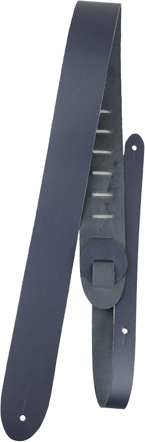 Perri's Leathers Ltd. - Leather Guitar Strap with Music Notes for Electric, Acoustic, Bass Guitar - Adjustable from 41″ to 56″ - The Famous Collection - Black & White (BMN-1254)