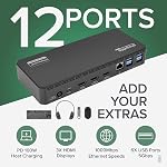 Plugable USB C Triple Display Docking Station with Laptop Charging, for Thunderbolt, USB4, or USB C Systems, Compatible with Windows, macOS, ChromeOS laptops (3x HDMI, 6x USB 5Gbps Ports, 100W USB PD)