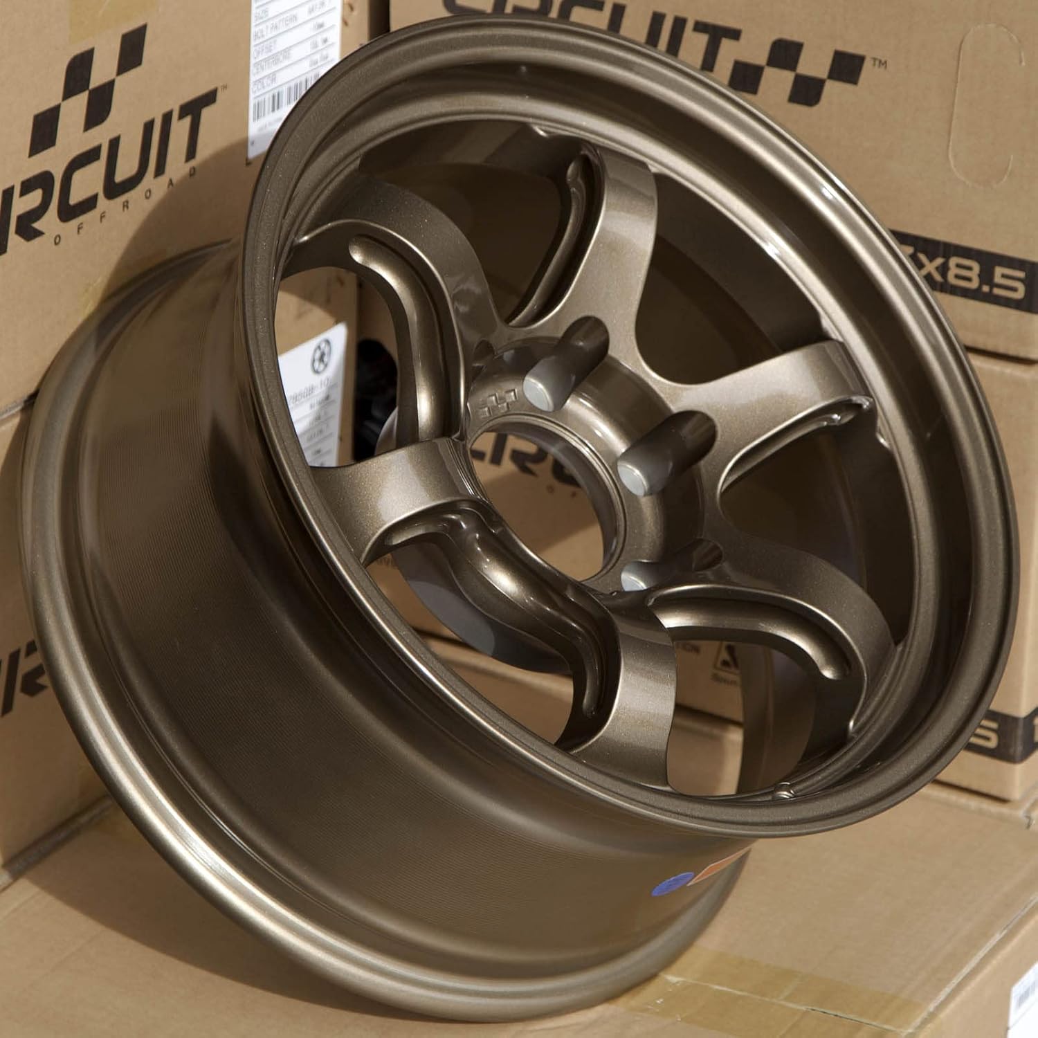 Windom 17 Inch Wheels Gloss Bronze 6x139.7 6x5.5 Bolt Pattern, 17x8.5, 10mm Offset, 106.1mm CB, RG-D2 Style Rims Compatible with 01-23 Tacoma, 02-23 4Runner, FJ Cruiser, GX470, GX460