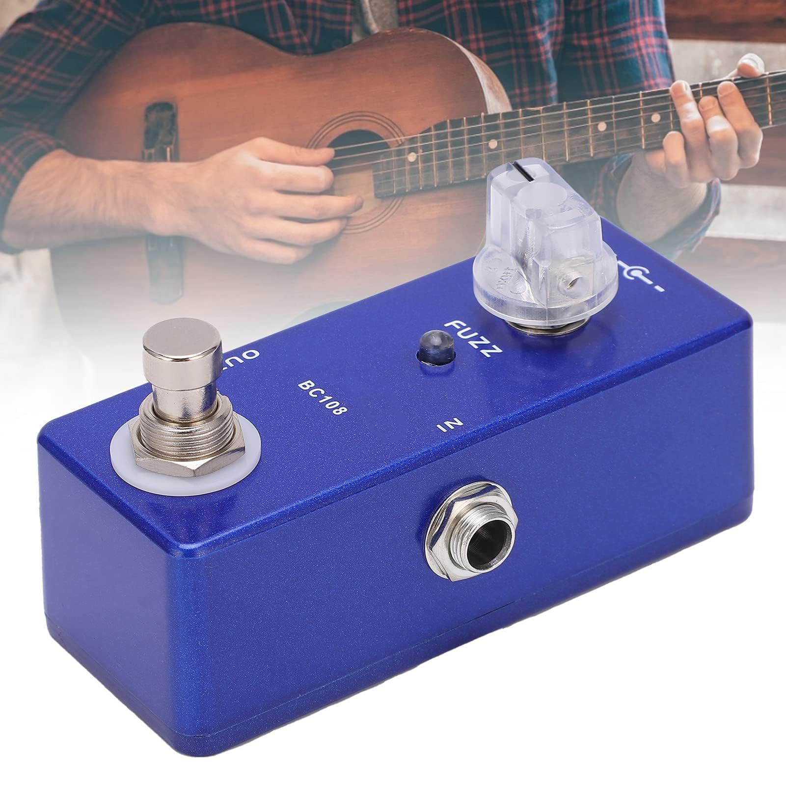 Fuzz Pedal, Fuzz Guitar Effect Pedal, Mini Metal Fuzz Single Effect Fuzz Pedal True Bypass - Image 3