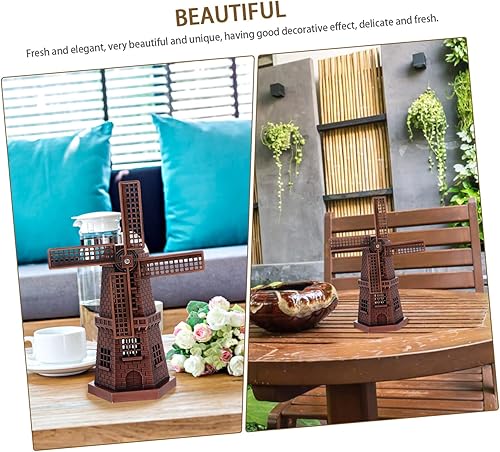 Miniatura 3 de Abaodam 2 juegos de molino de viento adornos decorativos molino de viento adorno molino de viento forma decoración para mesa de decoración para