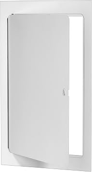 Premier 12x24 Universal Steel Flush Access Panel Door w/Screwdriver Latch, White Prime Coat Finish, Wall, Ceiling Mounted Access Door for Drywall, Plumbing, Electrical, FL-5000
