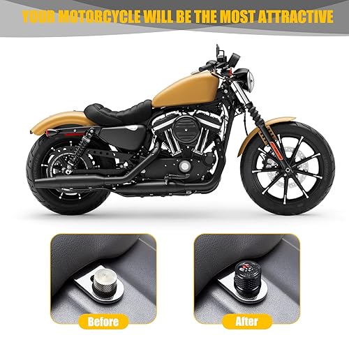 Miniatura 8 de Sresk Tornillo de perno de asiento de guardabarros trasero 14"-20 Rosca para Harley Dyna Fatbob Sportster CVO Softail Touring 1996-2024 (negro)