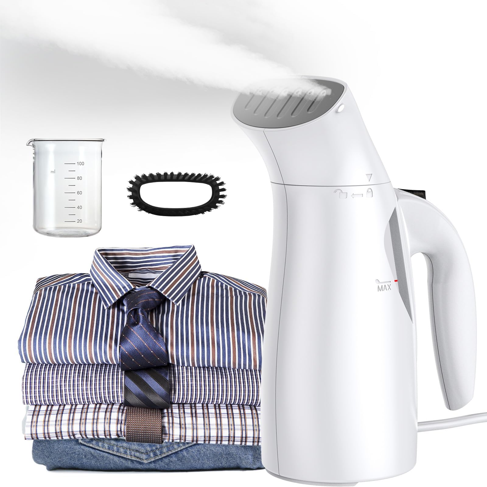 Shenjia Handheld Steamer for Clothes, Steamers for Clothing Portable Mini, 700W, Strong Penetrating Steam, Removes Wrinkle, 15min Continuous Steam Iron, for Travel, Home, Office