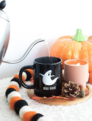 Miniatura 5 de Pearhead - Dead Inside Ghost, Taza de café de regalo incandescente de Halloween, accesorios de otoño para el hogar Deor, 13 onzas