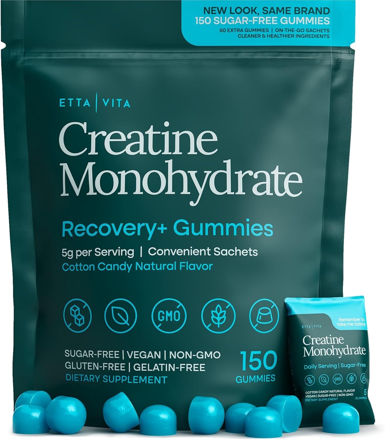 Sugar-Free Creatine Monohydrate Gummies (5g...