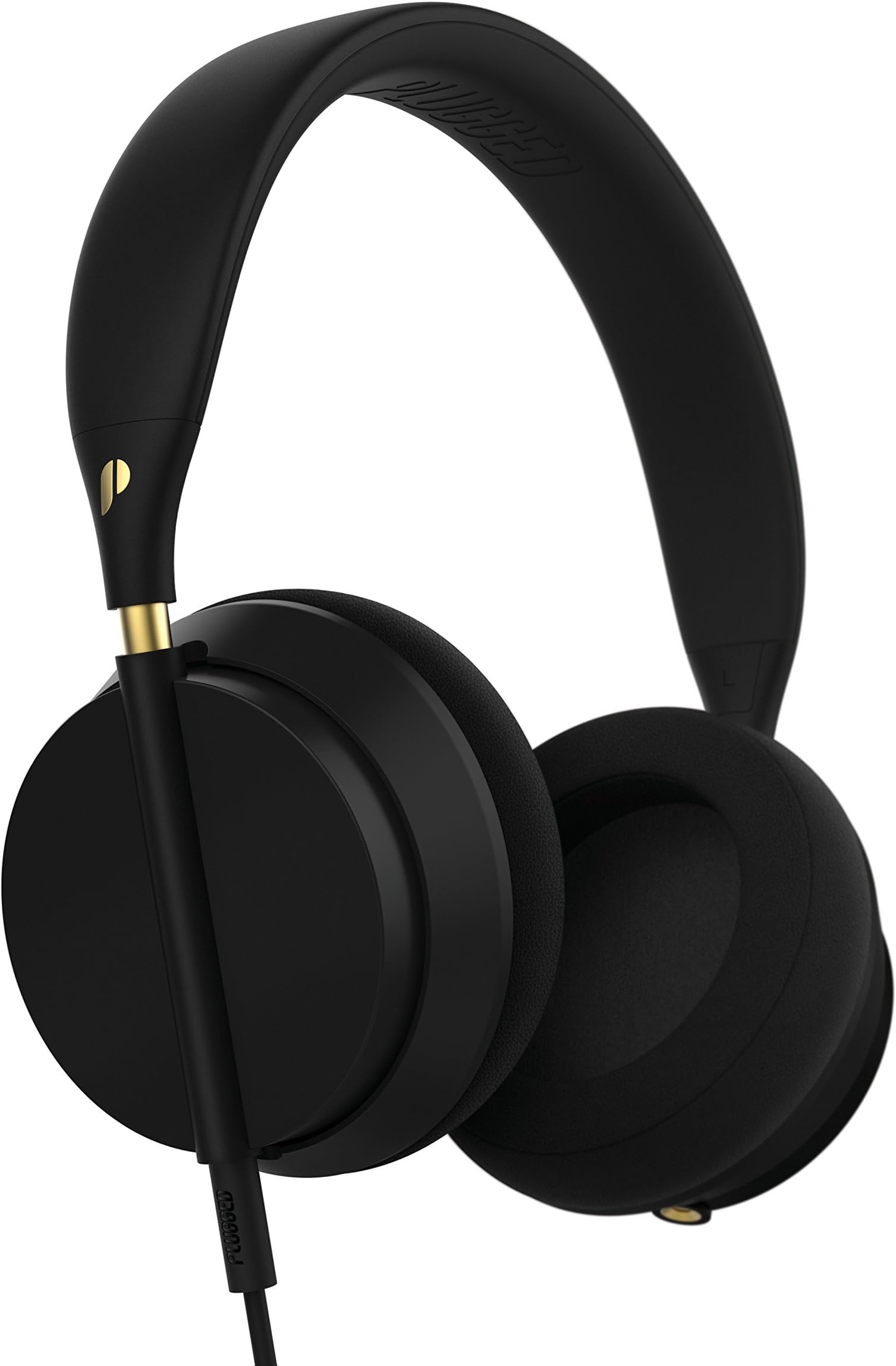 Plugged Crown Series Headphones, Black/Gold