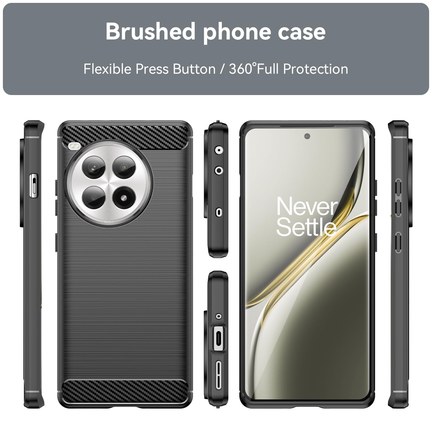 YKNIUFLY Fundas para OnePlus Ace 3 Pro Funda, TPU Suave, a Prueba de Caídas y a Prueba de Golpes, Carcasa Funda para OnePlus Ace 3 Pro Case.(Negro)
