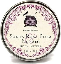 Three Sisters Apothecary 4 oz. Body Butters (Santa Rosa Plum and Nutmeg)