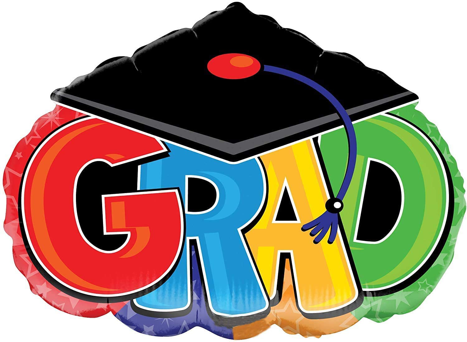 PMU Graduation Grad Cap Shape 28 Inch Mylar Balloon | Graduation Decoration Mylar Balloons | Celebrate Success with Vibrant Balloons| Balloon Grad