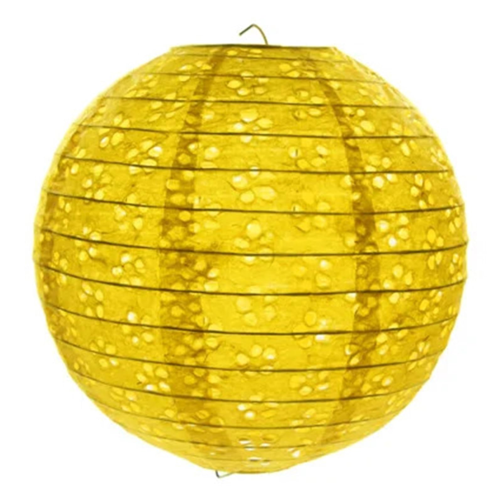 12 Stück 25 Cm Runde, Ausgehöhlte Papierlaternen for Hochzeit, Geburtstag, Party, Dekoration, Haus, Garten, Schlafzimmer, Ornamente Für Hochzeit(Yellow)