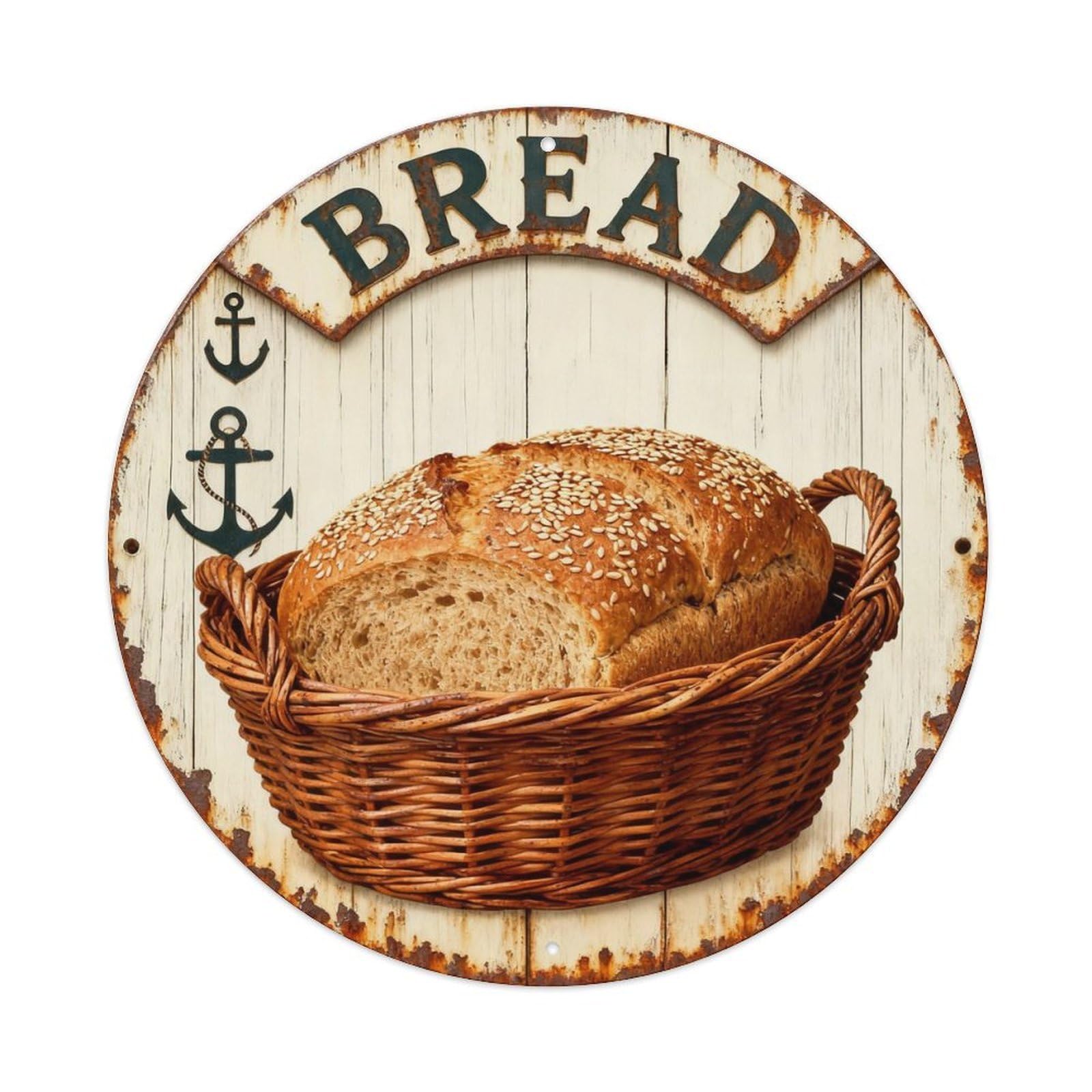 Bread Sign Metal Tin Sign Plaque