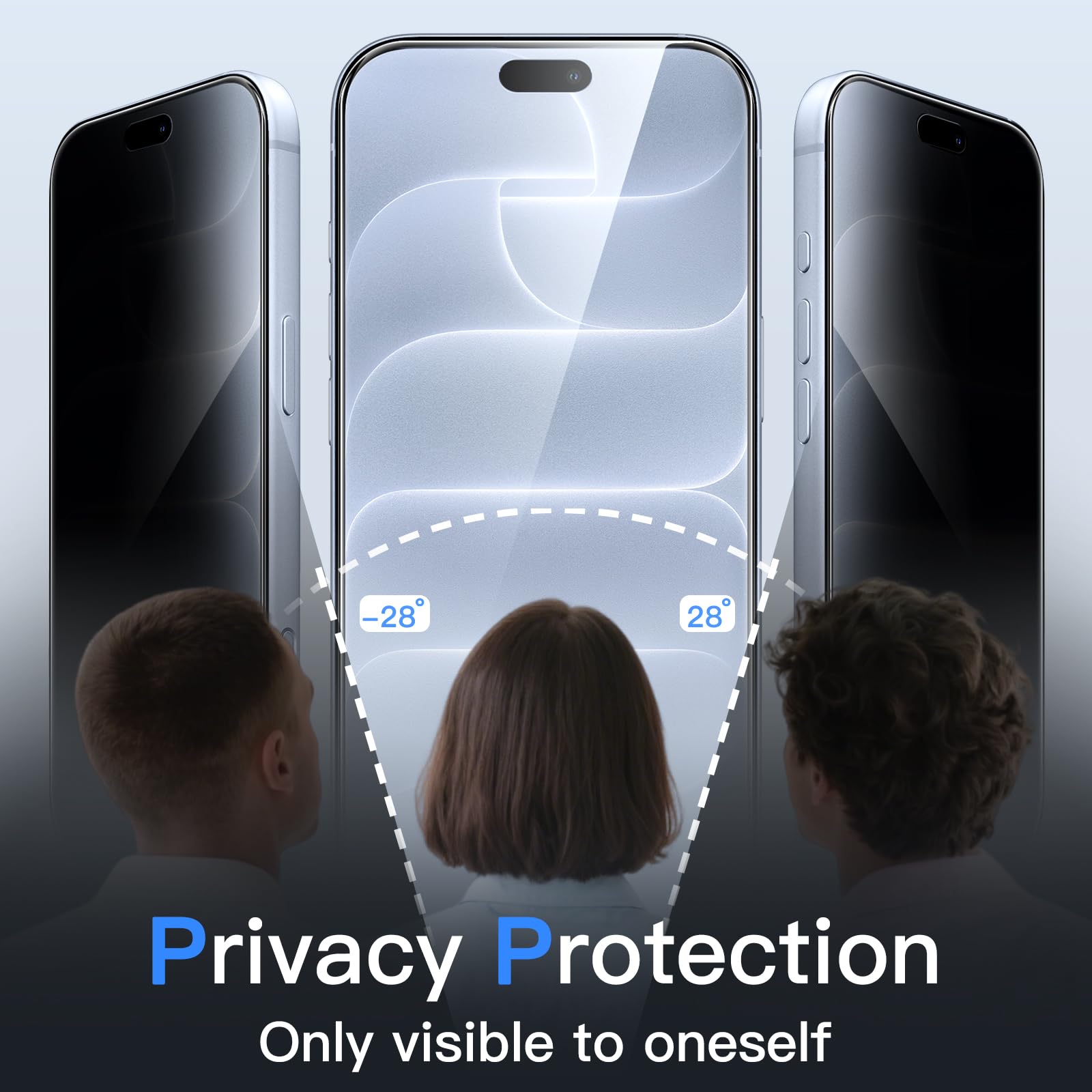 JETech Privacy Screen Protector Guard for iPhone 18 Pro, 2-Pack — Amazon image 3