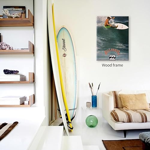 Miniatura 5 de Pósteres de playa de los años 90, arte de pared de surf de verano de 16 x 24 pulgadas, enmarcado, impresiones de imágenes de surfista costero