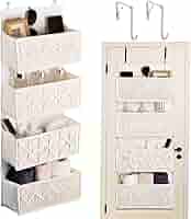 Portabiancheria Da Appendere In Macramè Boho | Con Ganci, Cerniera, Tasca, Per Bagno/Camera/Viaggi - Foto 6