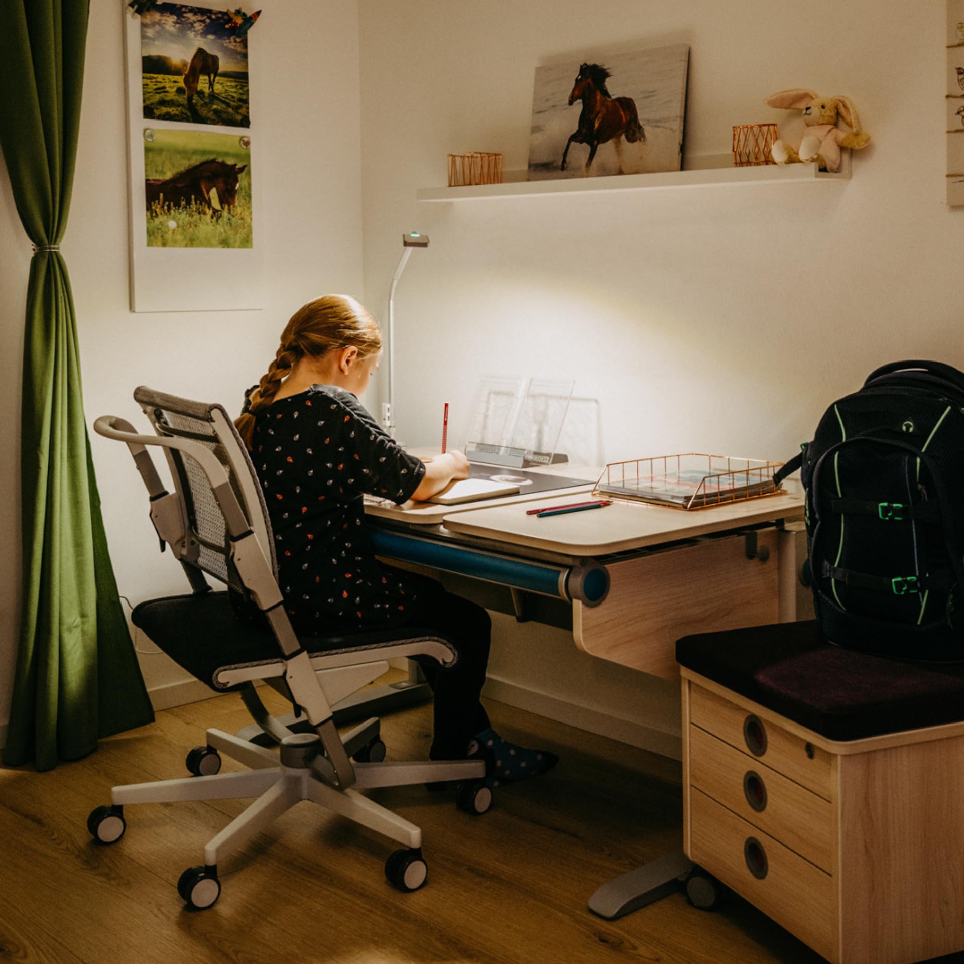 Moll Sitzkissen für Kinderschreibtischstuhl Scooter | komfortable & rutschfeste Polsterung | einfach montierbar | waschbar & austauschbar | ideal für Jungen & Mädchen | Made in Germany