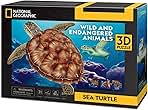 Comprar Cubic Fun- CubicFun 661080 National Geographic Puzzle Marina Rompecabezas 3D Animal Tortuga con 31 Piezas, Maqueta para Niños a Partir de 8 años
