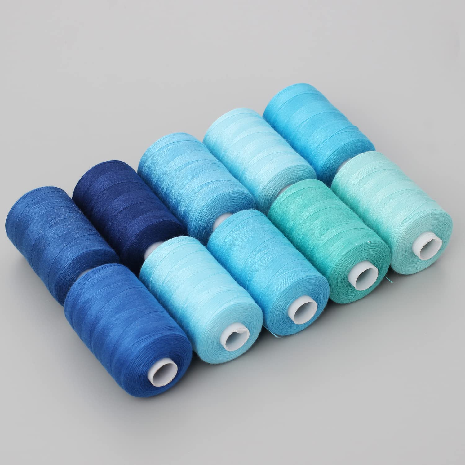 Amazon.co.jp: Windman ミシン糸 ブルー系 60番 10点セット 1000ヤード