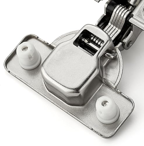 Miniatura 5 de Ravinte Paquete de 4 2 pares de bisagras de gabinete de cocina de brazo corto de níquel cepillado superpuestas de 12 pulgada, cierre suave, bisagras