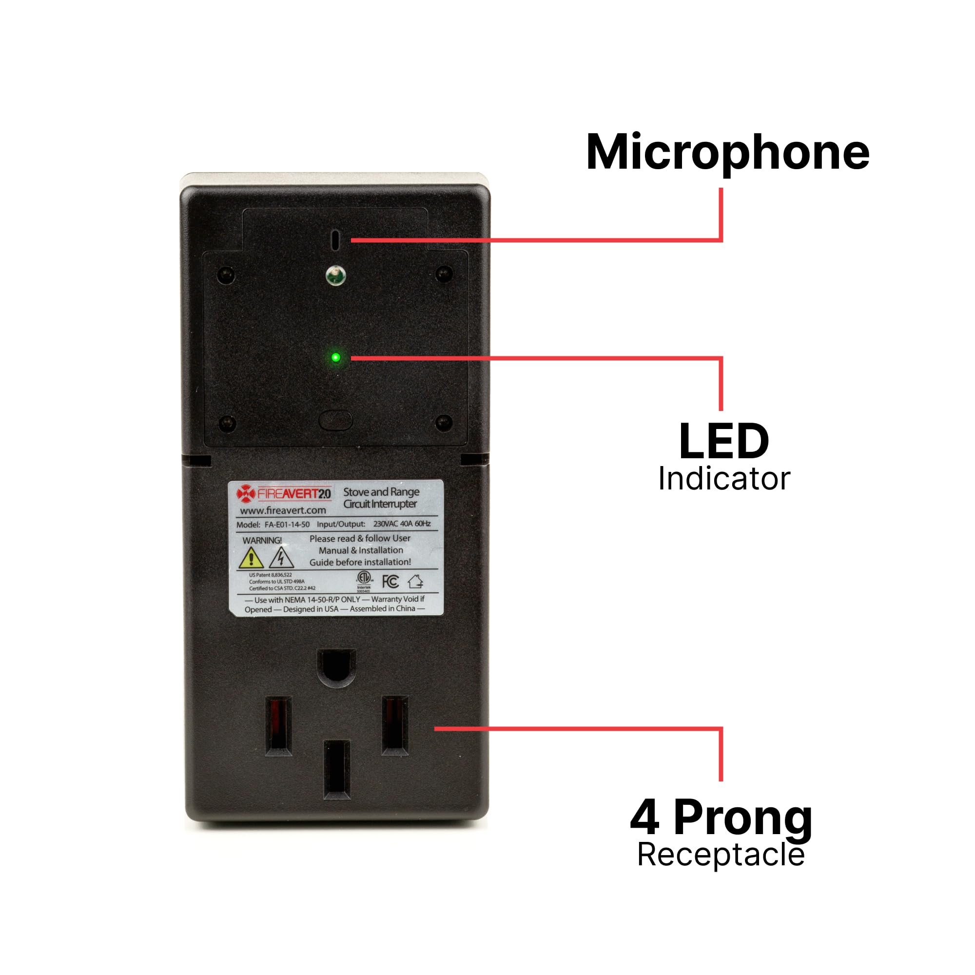 Incendio evitar apagado automático estufa eléctrica dispositivo de seguridad (3 Prong o 4 Prong)
