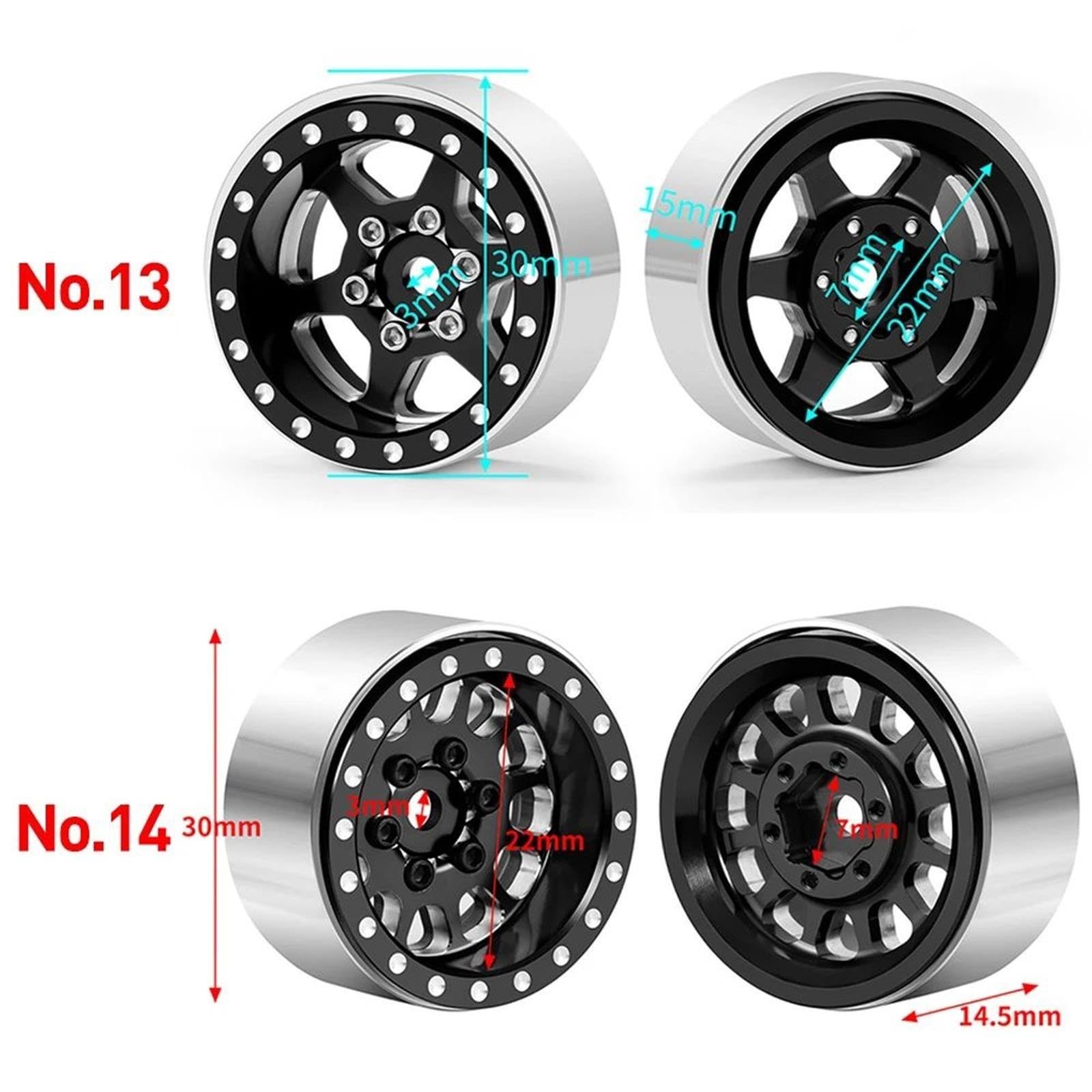 4 Pezzi Mozzi Per Axial Per SCX24 AX24 Per FCX24 Per FMS 1/24