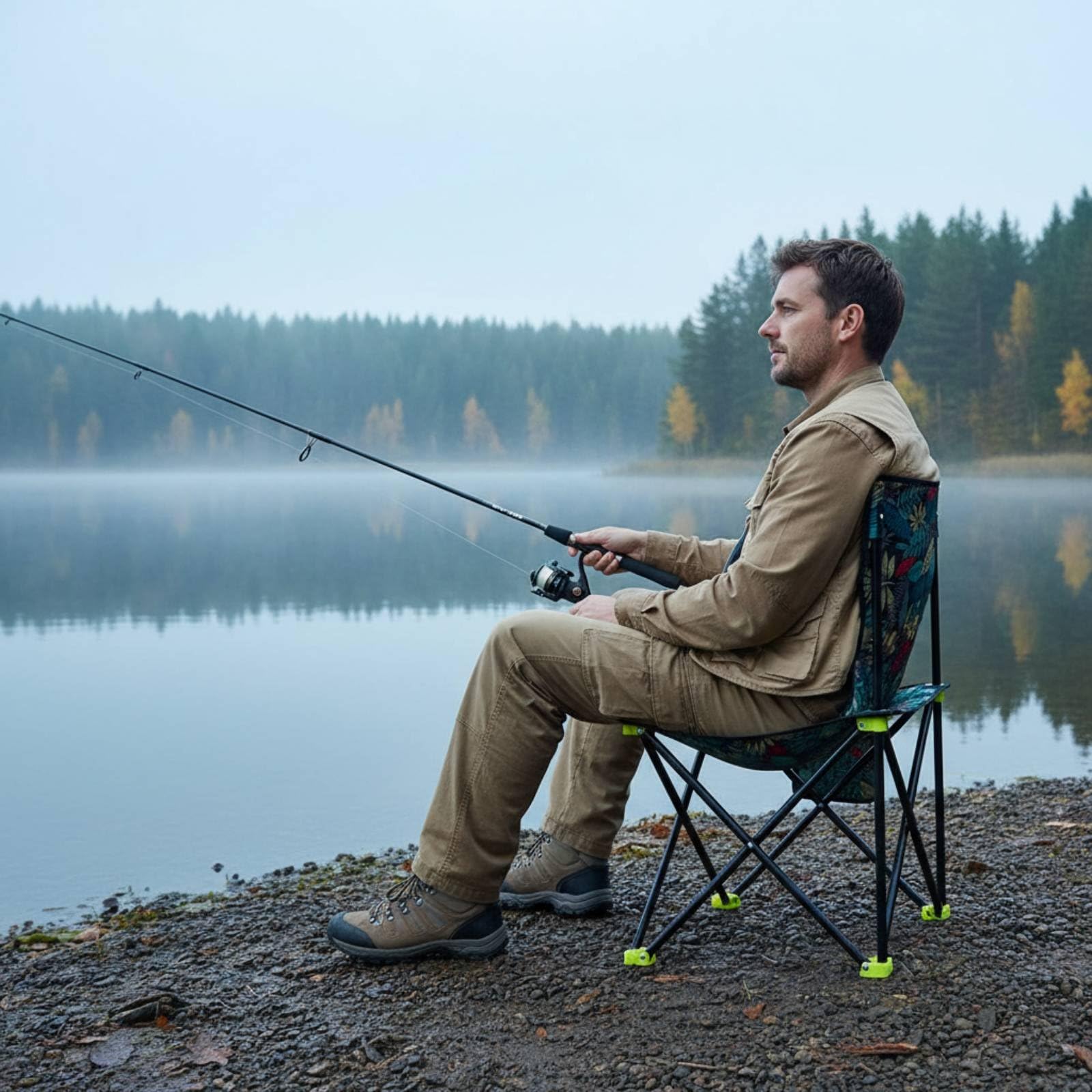 Baoblaze Sedia da Pesca Pieghevole Sedia Sgabello Seggiolino Portatile Oxford Metallo Leggera con Telaio E Piedini Antiscivolo Adatta a Pesca Campeggio Picnic, Xl, Con Presa
