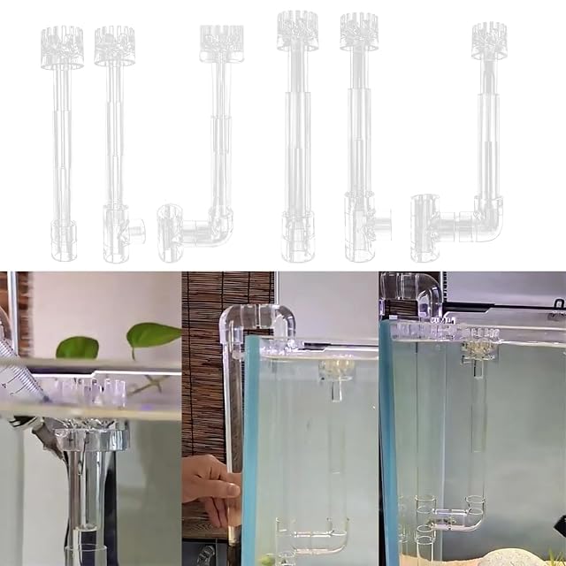 Foto 2 de 6 de Skimmer de acuarios Transparente y Duradero Newwyt con Tubo Transparente Superficie giratoria Salidas de Agua…