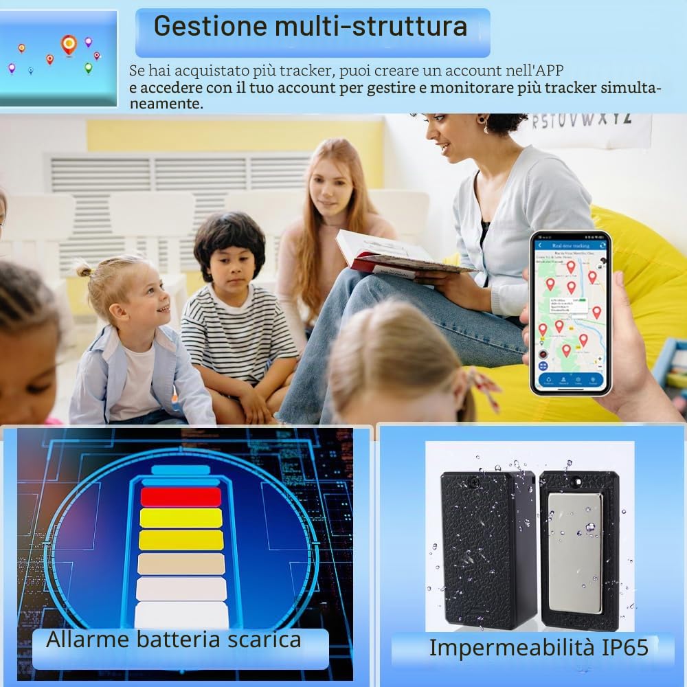 TKMARS Mini Localizzatore GPS Auto 4G Monitoraggio in Tempo Reale, Piccolo Tracker GPS APP senza Abbonamento Nessun Limite Di Distanza Tracker per Moto Scooter Bambini Valigia Borse Gatto Cane TK901