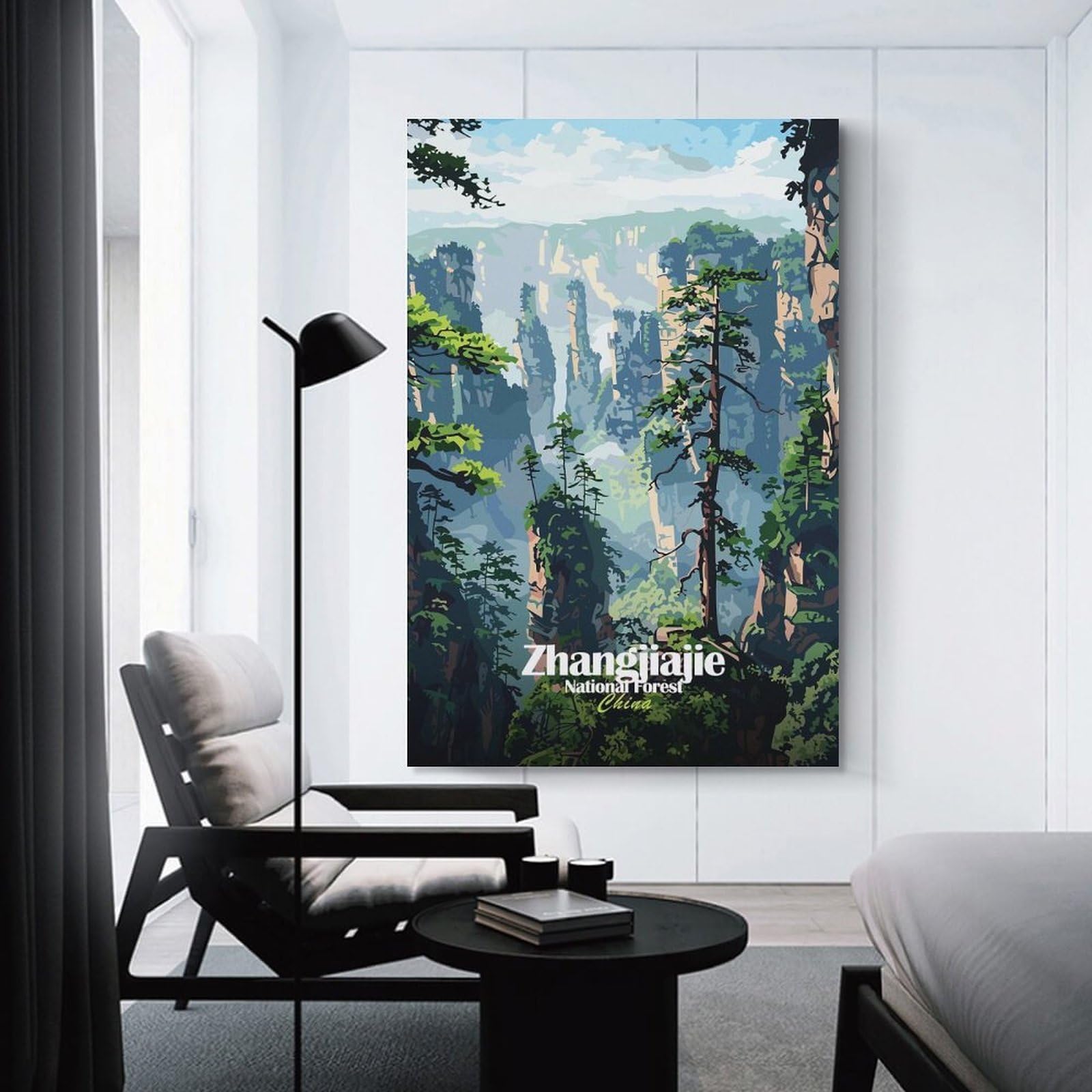 Junmoney Zhangjiajie National Forest, China Canvas Art Print 24x36inch(60x90cm), for Bedroom Decor, Cosy Corners Or Studios, An Easy Wall Refresh for Bedrooms