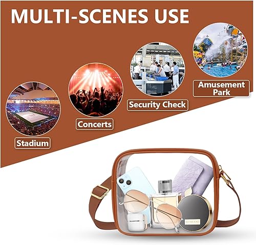 Miniatura 74 de KETIEE Bolso cruzado transparente, aprobado para estadios, para conciertos, eventos deportivos, festivales