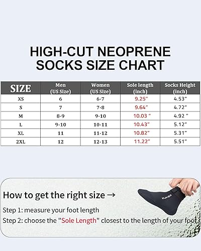 Miniatura 2 de XUKER Calcetines de neopreno, 0.118 in de voleibol de playa de arena de fútbol de neopreno calcetines de agua botines para buceo, esnórquel, kayak,