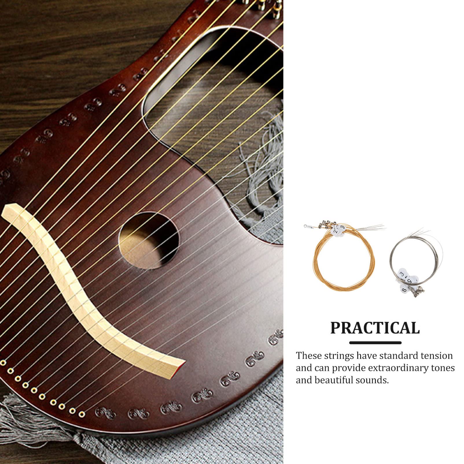 Corde ricambio per arpa lira in metallo, filo musicale, accessori per strumenti musicali, lira in metallo 21 corde, accessori per arpa.