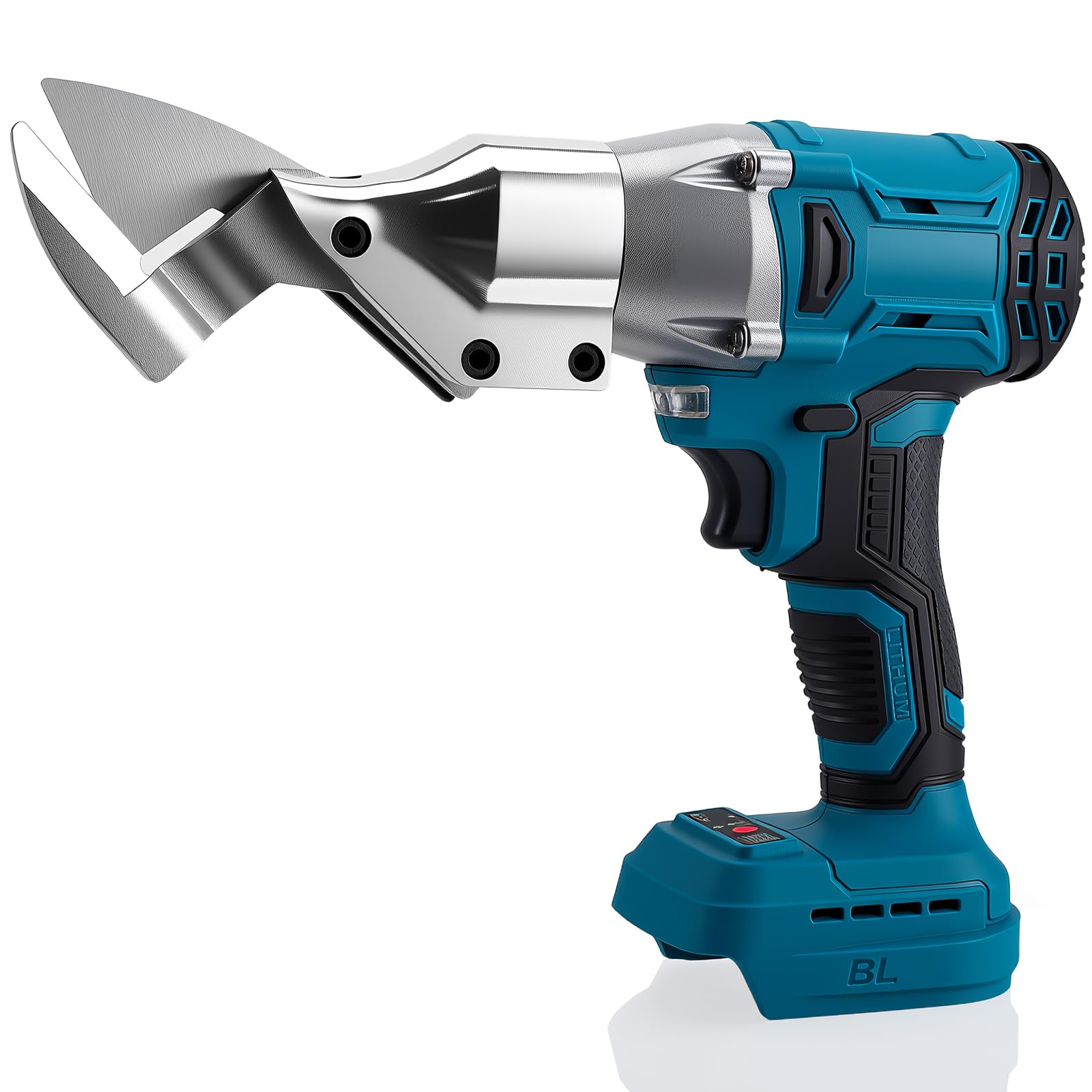 Cesola per metalli a batteria compatibile Makita 18V – cesola elettrica brushless per acciaio, lamiera, moquette, tessuto, pelle, carta (batteria non inclusa)