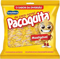 Bala Mastigável Paçoquita Amendoim Santa Helena 500g