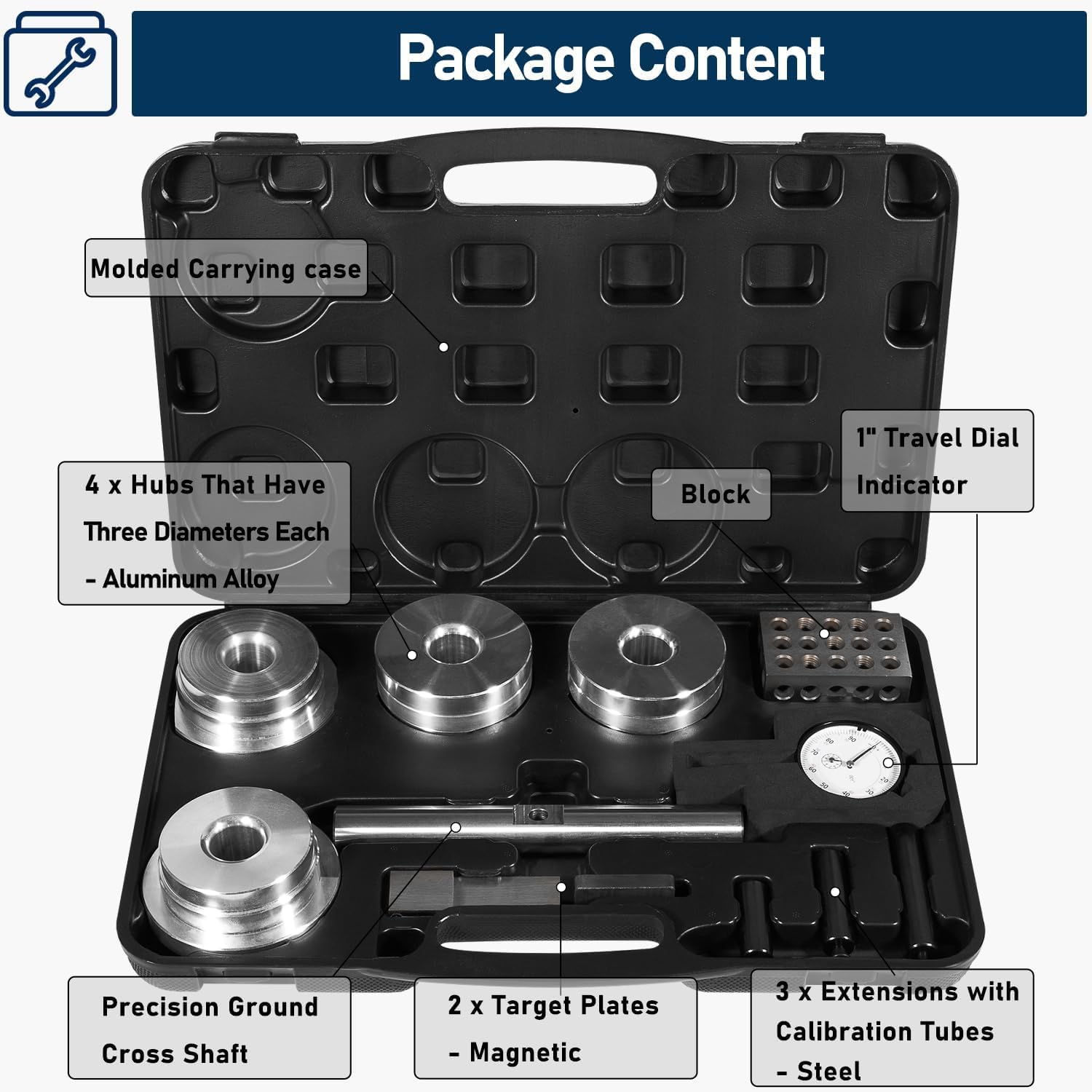 gear checker cogstar 11001 Deluxe Pinion Depth Gauge Tool, Precision Differential Setup Kit Compatible with GM 10/12/14 Bolt, Ford 9