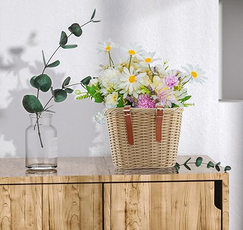 Miniatura 6 de ZUKKA - Canasta de almacenamiento para manubrio delantero para adultos, impermeable, con cintas de piel, accesorio para bicicleta