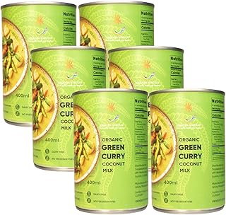 Islands Harvest Organic Green Curry Coconut Milk Pack of 6 - Vegan, Kosh...