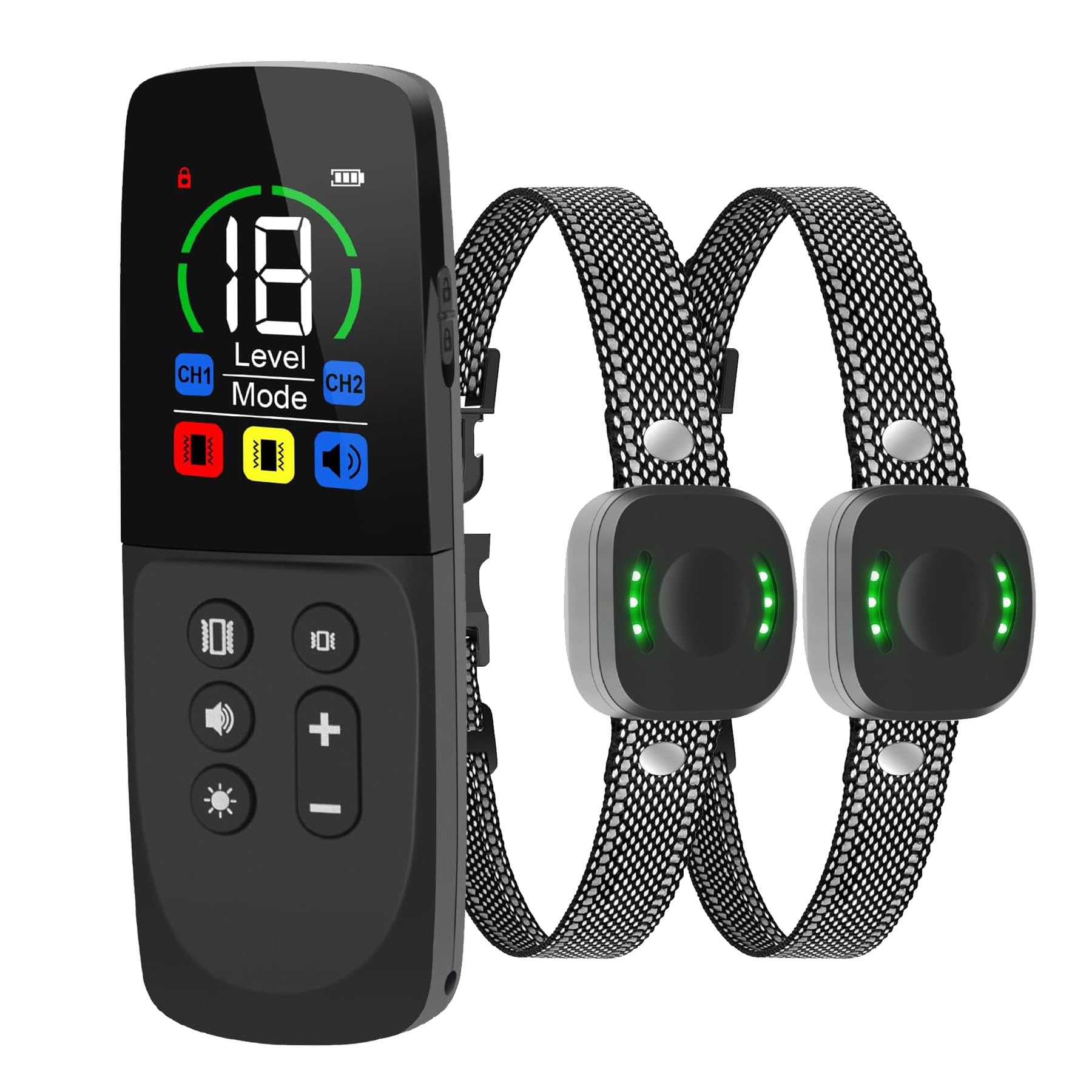 Collar de Adiestramiento para Perros Recargable y Resistente 3 Modos de Sonido, Vibración, Boost Vibración, Rango Remoto de 300 Metros