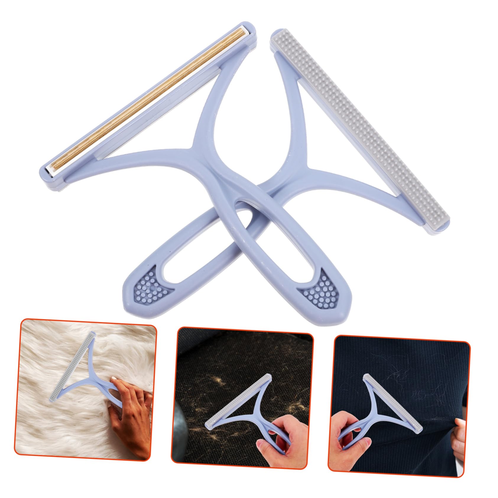 5 Sätze Haarentferner Fellentferner Für Haustiere Reinigungsbürste Für Tierhaare Fusselentferner Tragbar Stoff Pullover Pilling-entferner Blue 2 Stücke * 5