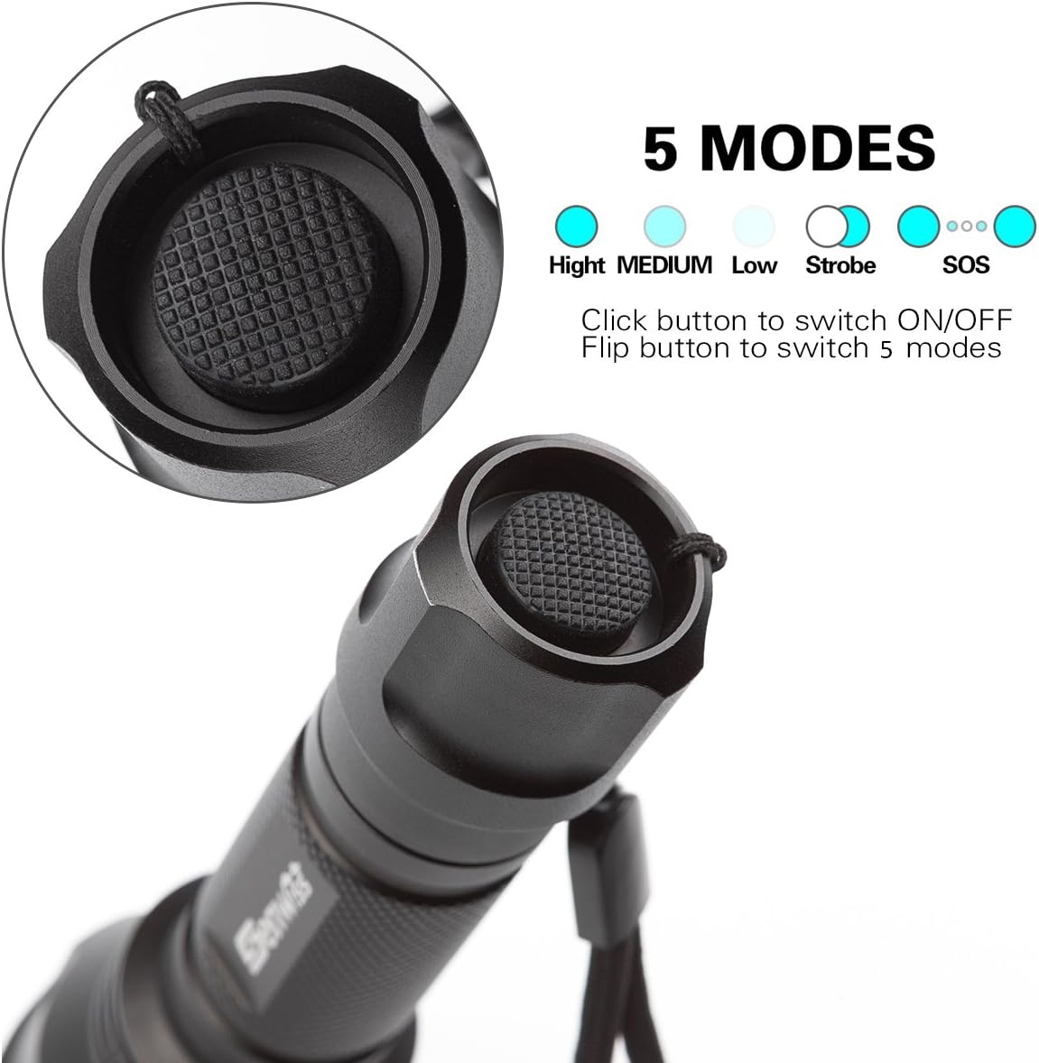 LED Tactical Flashlight Emergency Torch Image