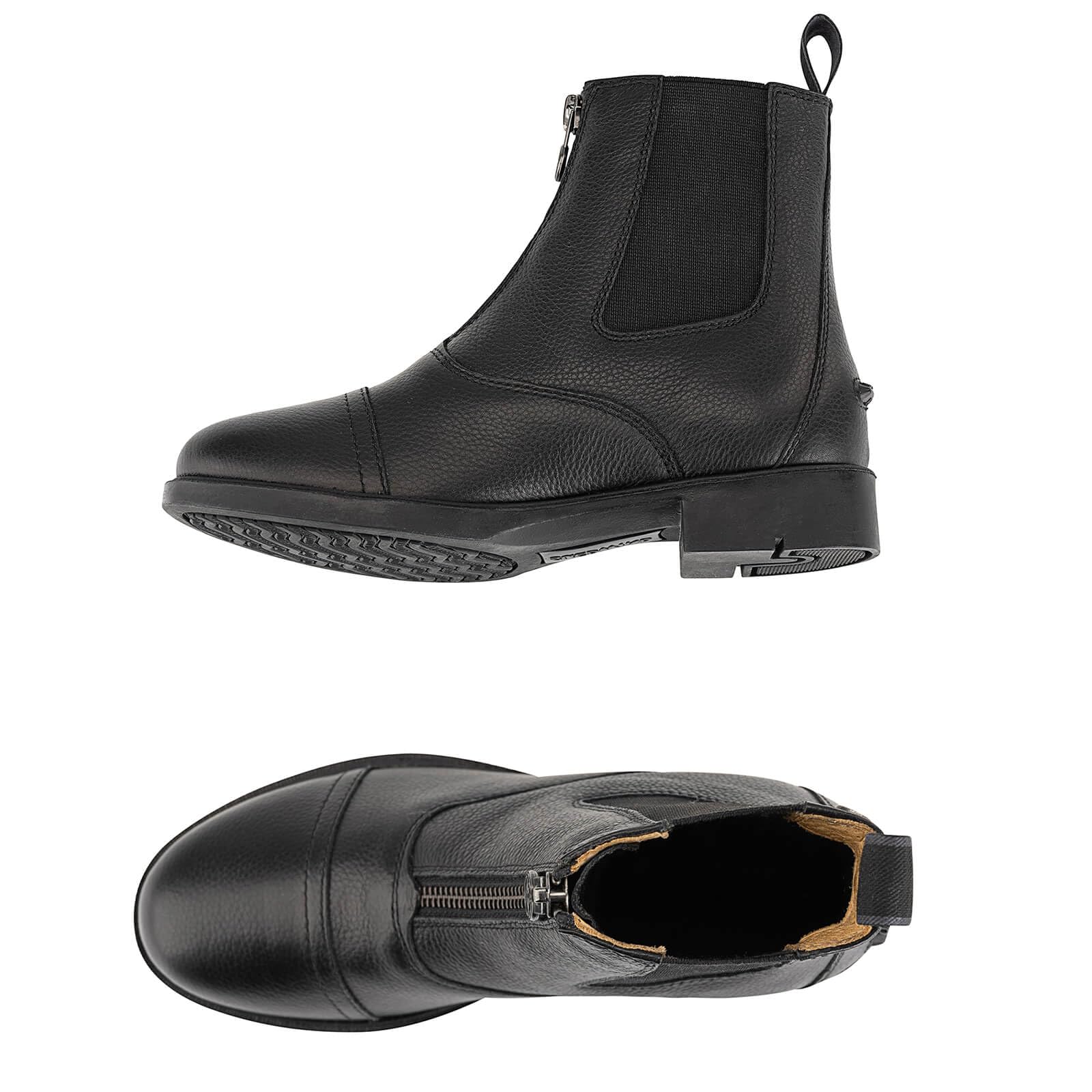 SUEDWIND FOOTWEAR Buty do jazdy konnej »Kids FZ wygodne kozaki ze skóry bydlęcej | odporne na działanie wody | świetne dopasowanie | wytrzymała gumowa podeszwa | kolor: czarny | rozm. 29-41, czarny - czarny - 33 EU