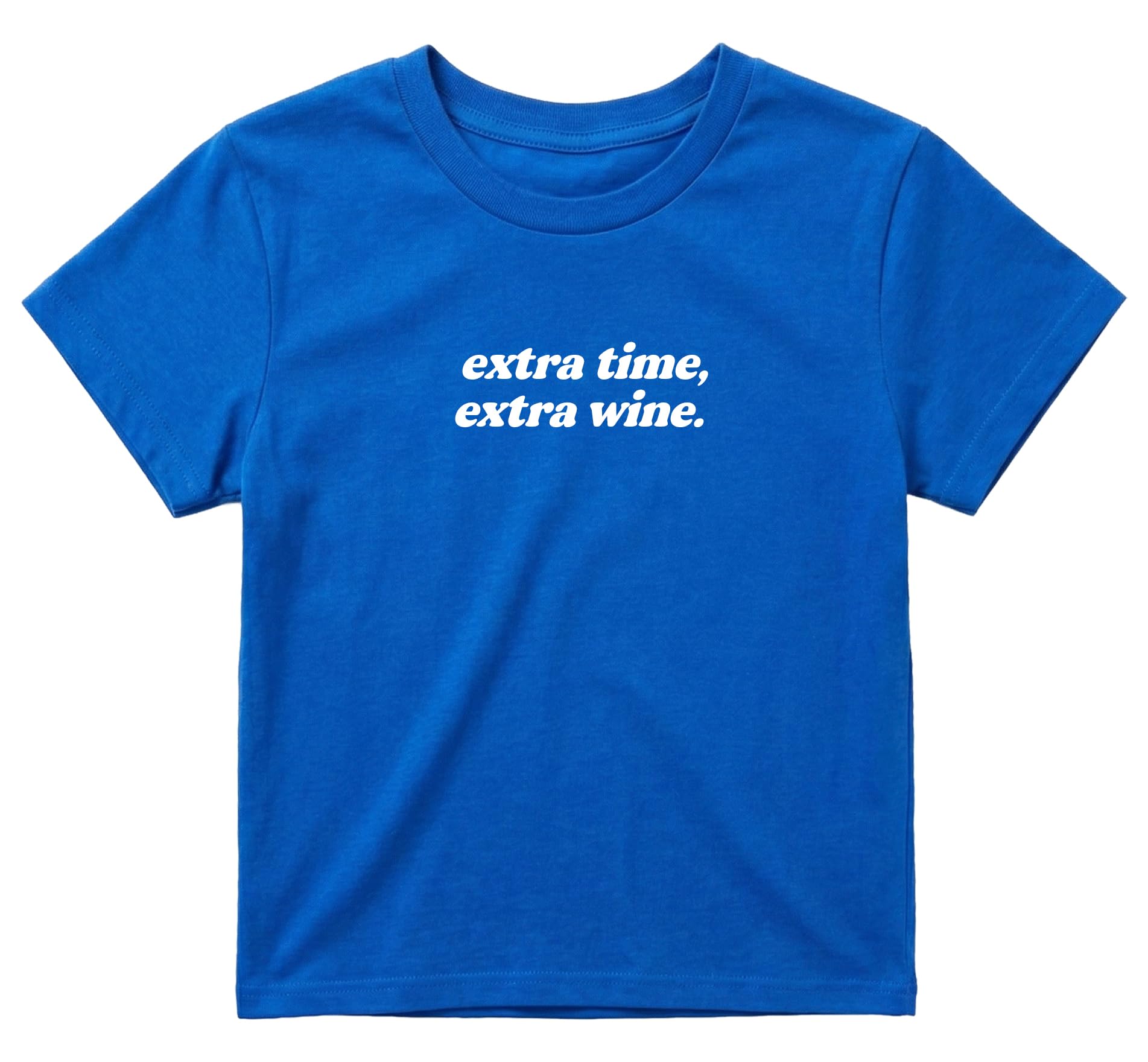 Sanfran Clothing Extra Time, Extra Wine Baby Tee T-Shirt Top World Football Shirt England Scotland Country Team 2026 Soccer Womens Flag Varsity Shirt Royal Blue - Large