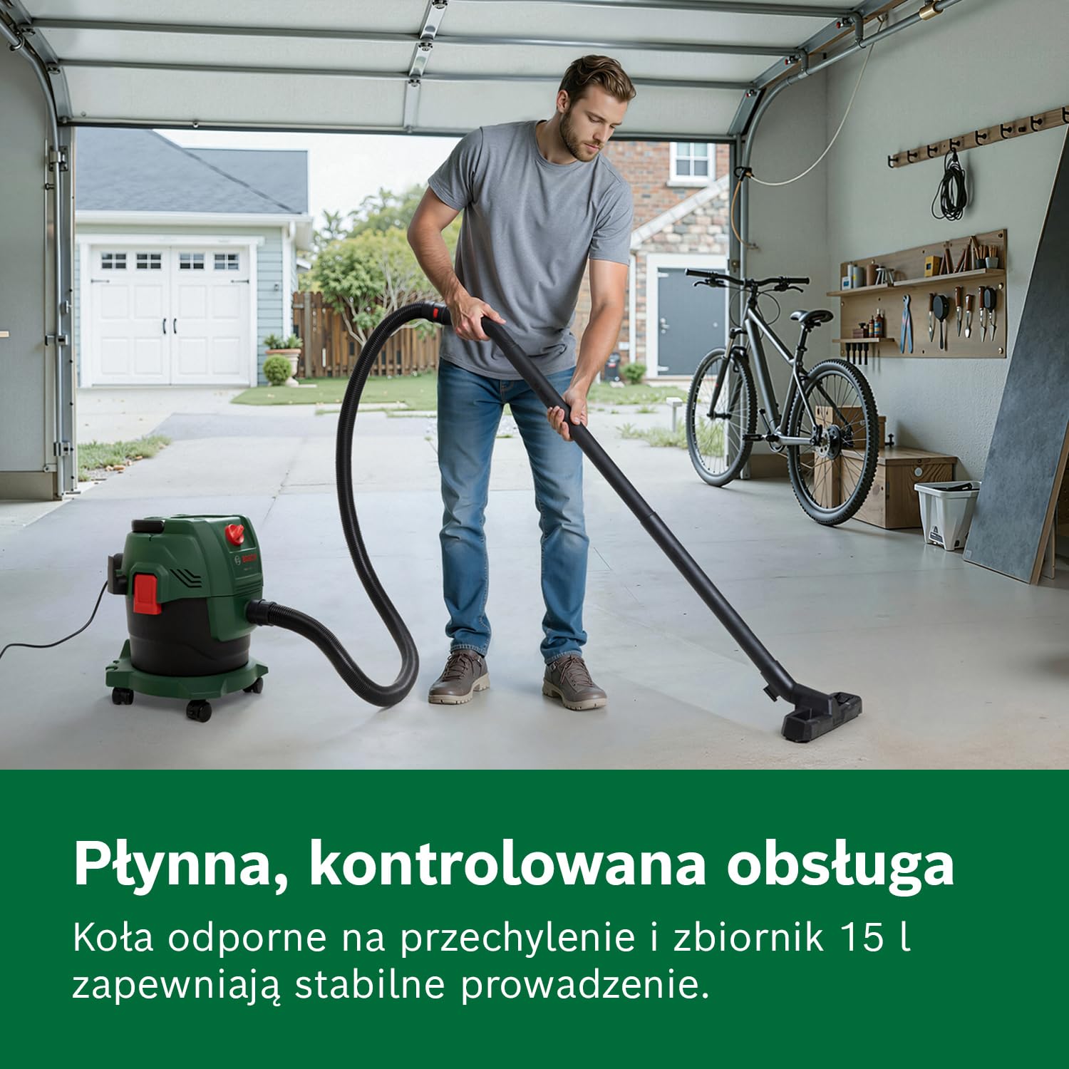 Bosch Odkurzacz do pracy na sucho i mokro Pas15-200 (Rury, Tworzywo Sztuczne, Wąż Odsysający 2,2 M, Uchwyt/Kolanko, Dysza Do Podłóg I Dysza Do Fug, Worek Papierowy, Fsc, Filtr Kartridżowy)