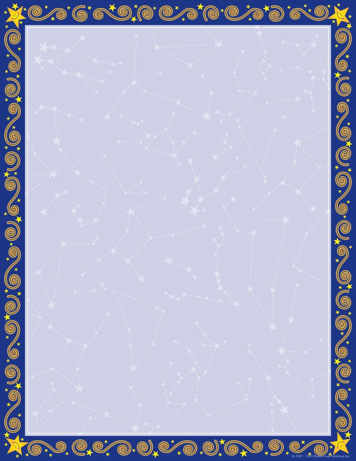 Designer Computer Paper, Reach for The Stars, 8.5” x 11”, Decorative Printer Paper, Stationery, 50 Sheets per Pkg, Home, School and Office Supplies (738)