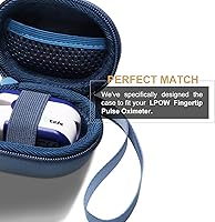 Vista 2 de LTGEM - Funda de oxímetro de pulso azul compatible con oxímetro de pulso Bluetooth de la yema de los dedos, monitor de oxígeno en sangre (solo funda)