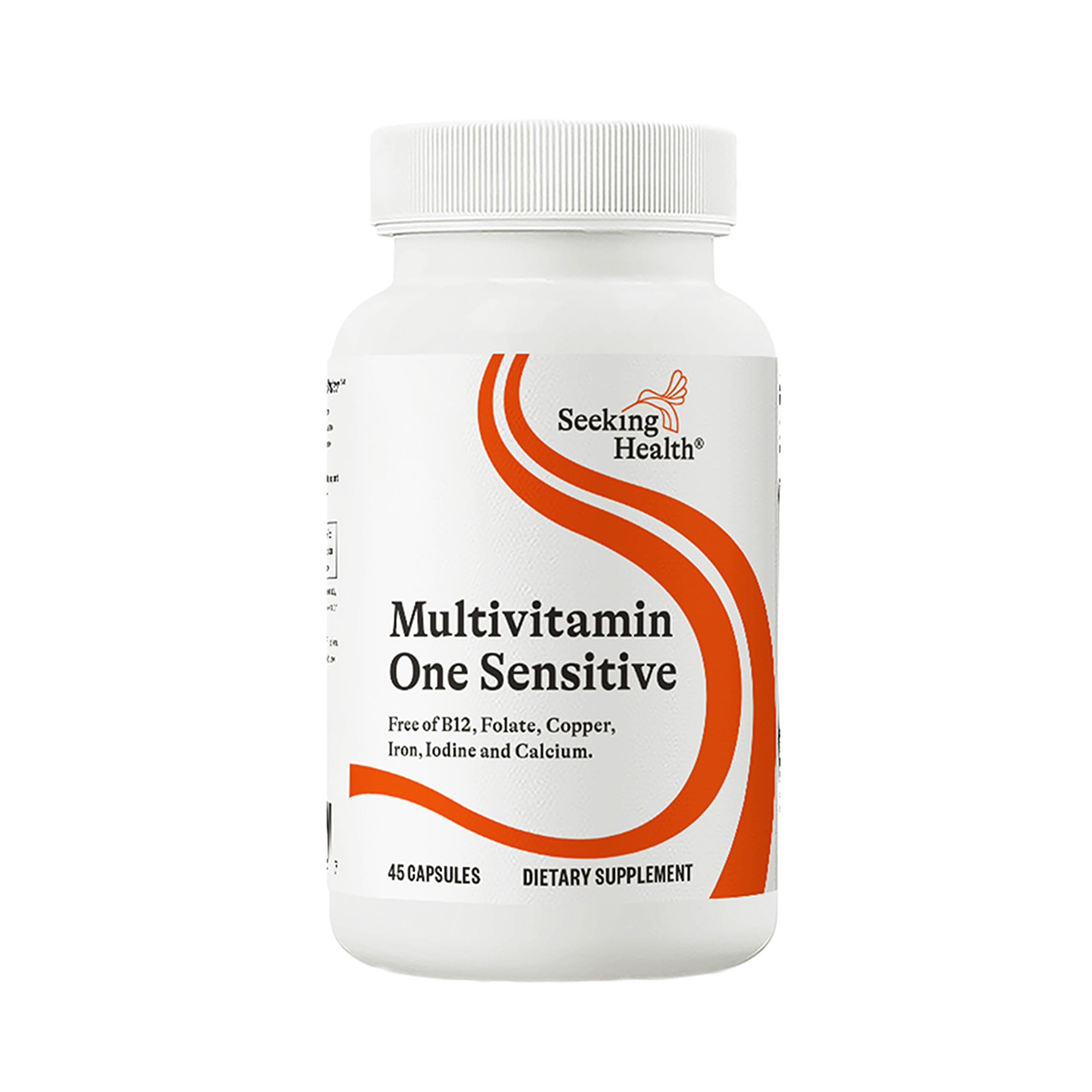 Seeking Health Multivitamin One Sensitive, Daily Vitamin Without B12, Folate, Copper, Iron, Iodine, Calcium, Choline, and Lutein, Antioxidant Support, Vegetarian and Vegan (45 Capsules)