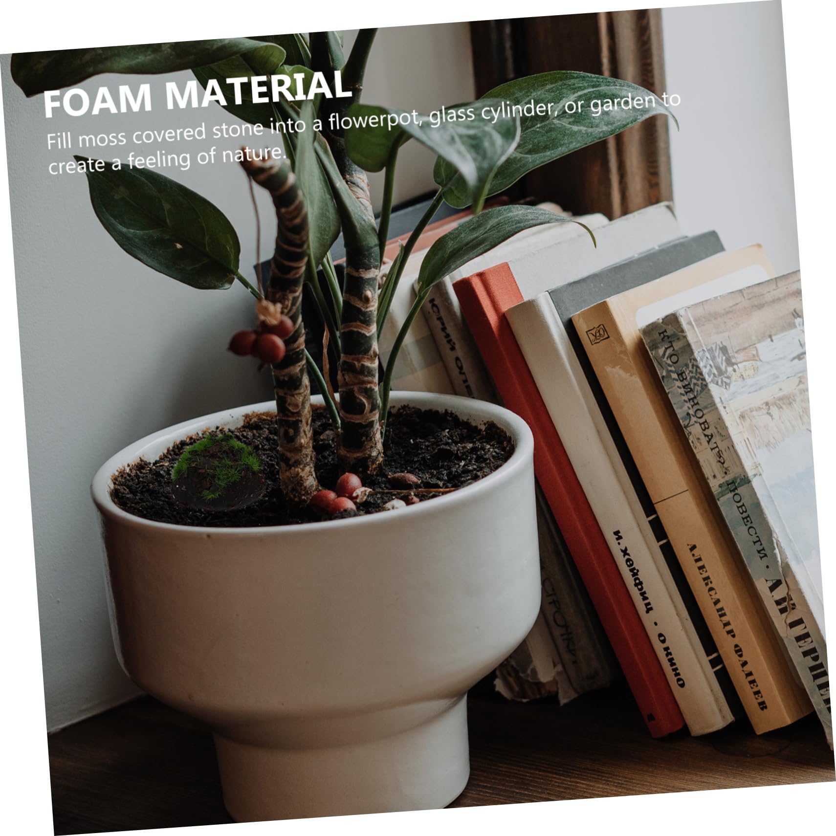 ERINGOGO Moss Simulation Ornaments Mossy Stones for Garden Artificial Balls No Watering Perfect for DIY Craft and Bonsai