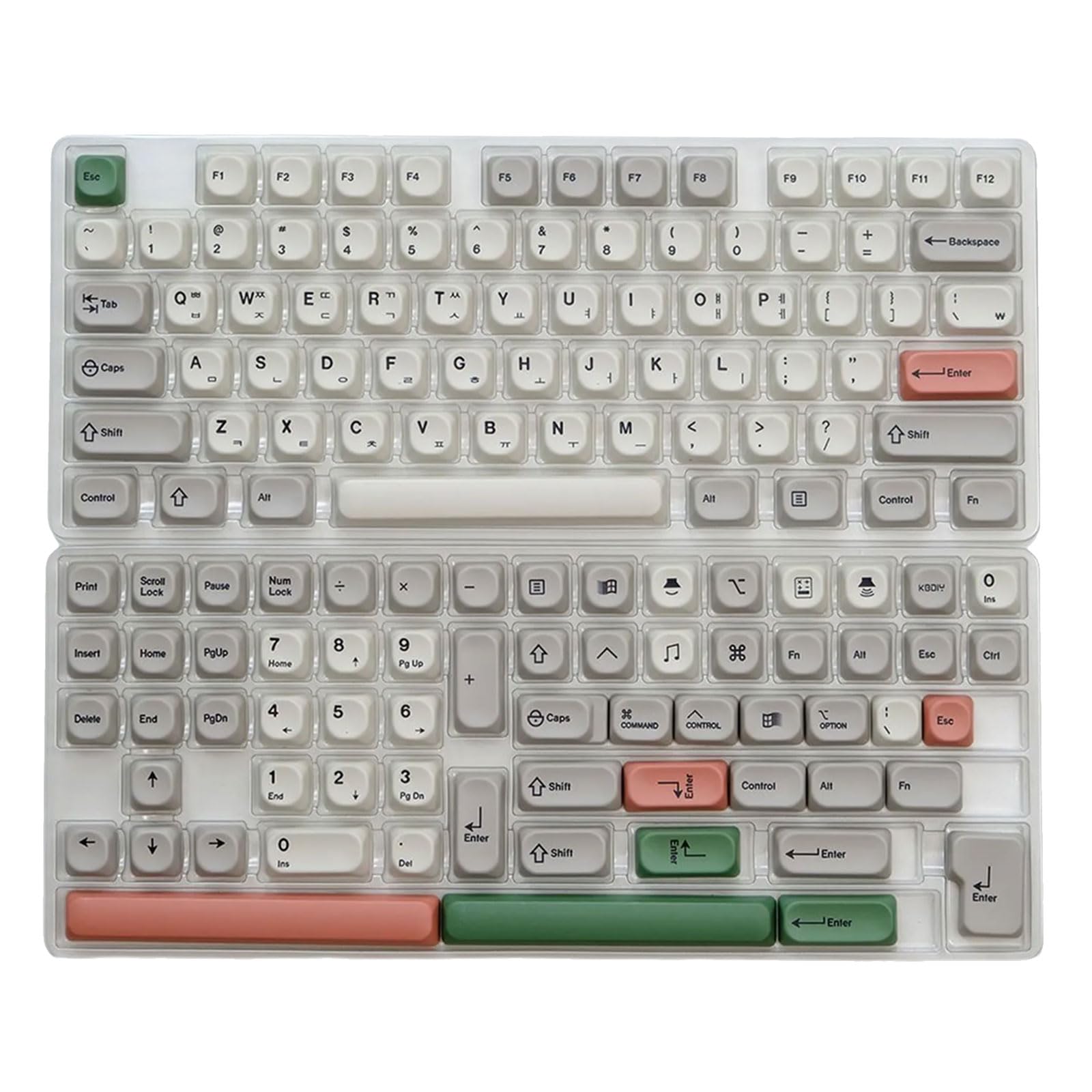 Teclas retroiluminadas para teclado mecánico de juego: set retro 9009 de 139 teclas inglés coreano 8